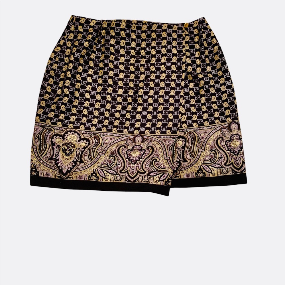 Petite Sophisticate silk wrap skirt